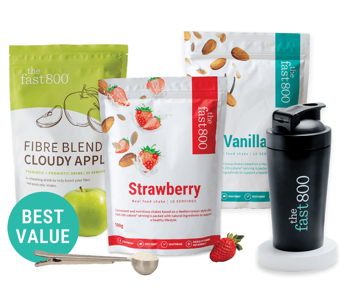 The Fast 800 Weight Loss Bundle (UK - black shaker)