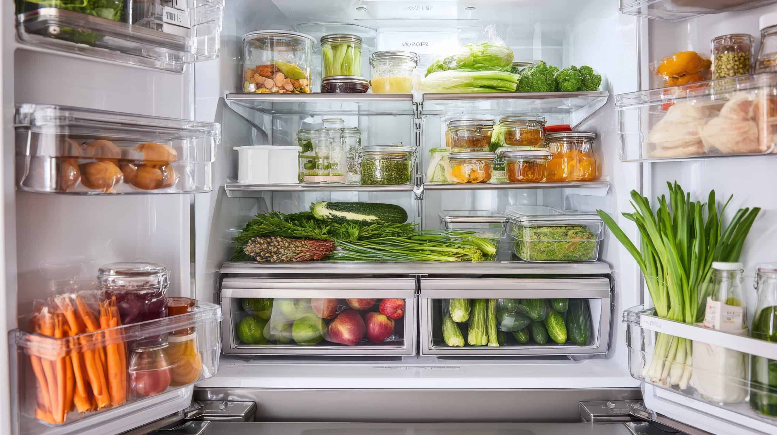 High fibre meal plan - image of healthy fridge of food