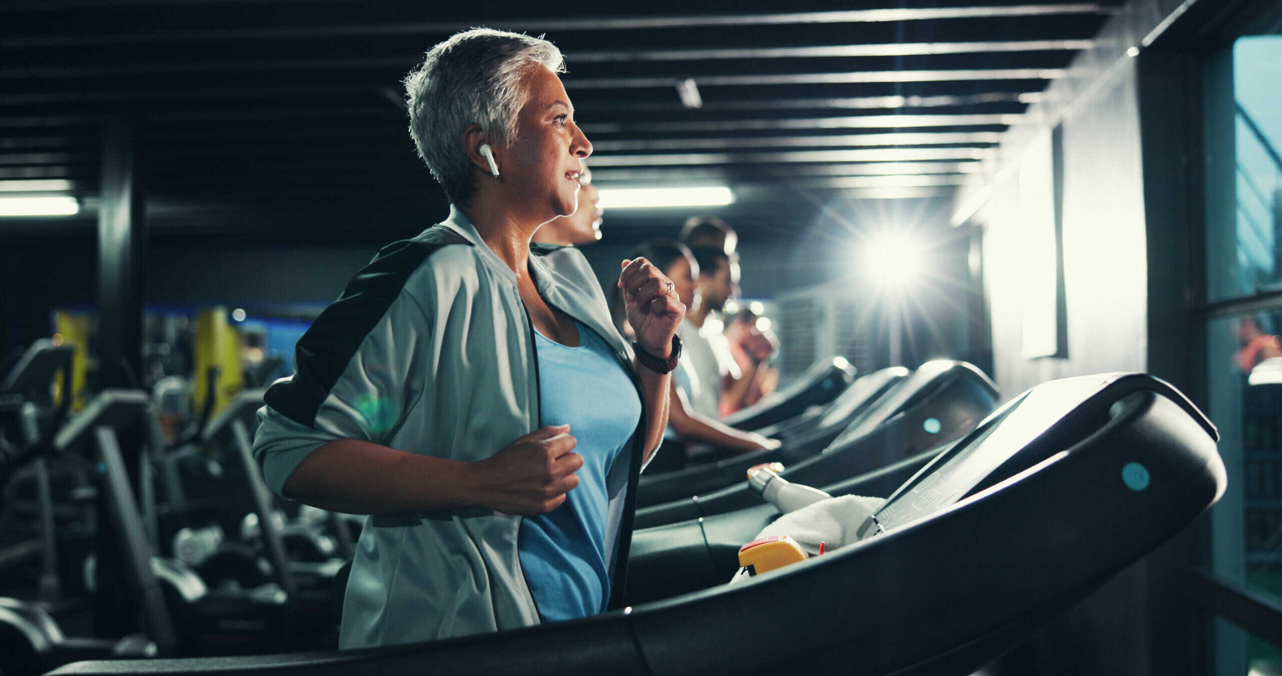 Can exercise help you sleep? Runner on treadmill