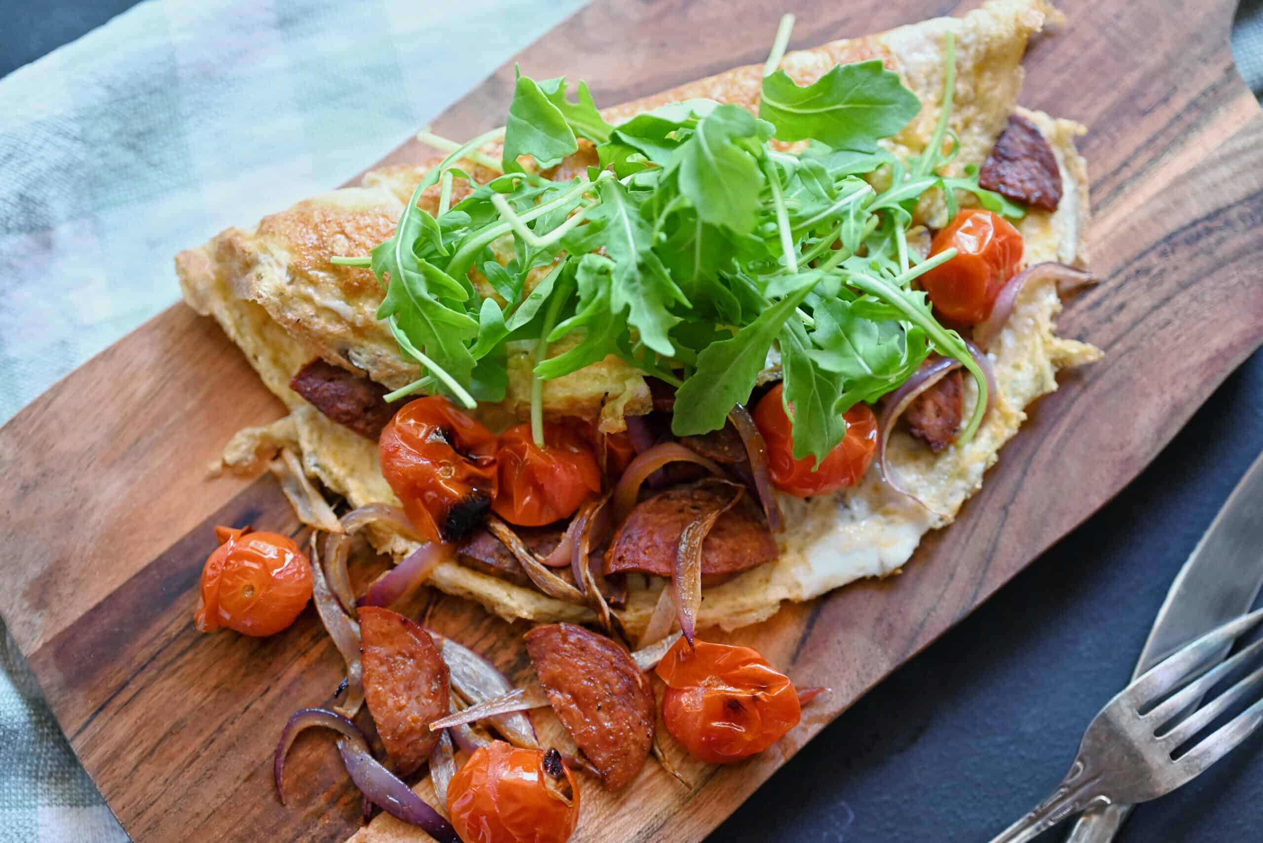 Grilled Chorizo Omelette